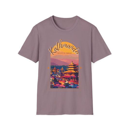 Kathmandu City of Temples Unisex Softstyle T-Shirt