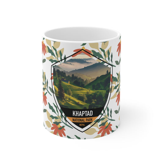 Khaptad NP White Ceramic Mug, 11oz
