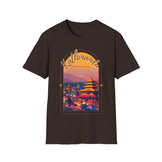 Kathmandu City of Temples Unisex Softstyle T-Shirt