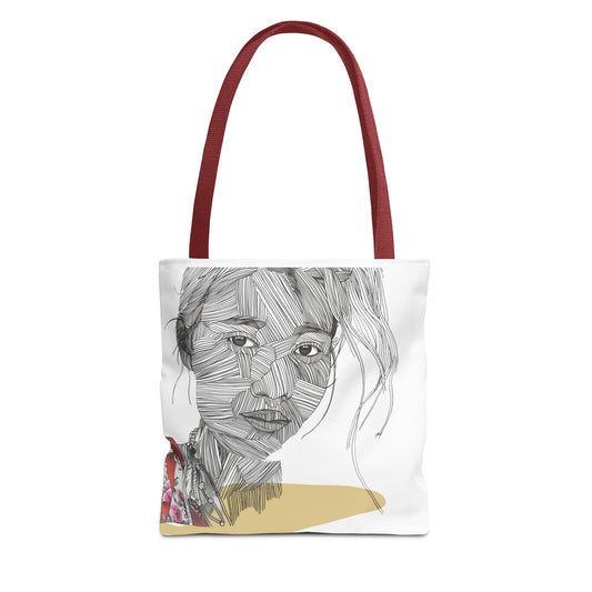Girl Portrait Tote Bag