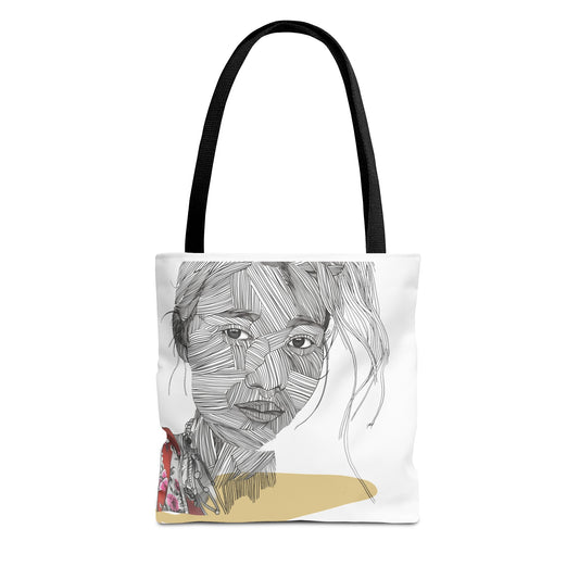 Girl Portrait Tote Bag