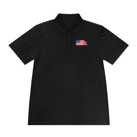 US-Nepal Men's Sport Polo Shirt