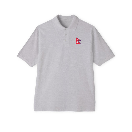 Nepal Flag Men's Piqué Polo