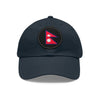 Nepal Hat with Leather Patch (Round)