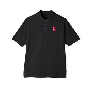 Nepal Flag Men's Piqué Polo